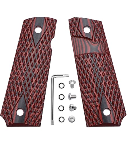 MilTac製　1911Beveled G10グリップ BK 新品 Amazon.co.jp: MilTac 1911 Beveled G10 Grip Diagonal BK