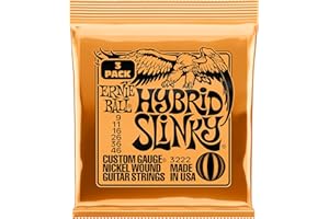 Ernie Ball Hybrid Slinky Nickel Wound Electric Guitar Strings 3 Pack - 9-46 Gauge