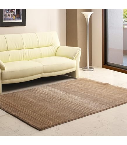 Amazon｜タンスのゲン ラグ 【60×90cm】 ウール 100% 手織り 天然 羊毛