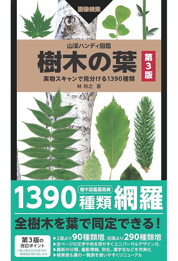 山溪ハンディ図鑑 14 増補改訂 樹木の葉 実物スキャンで見分ける1300