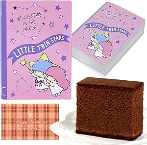 Amazon 長崎心泉堂 バレンタイン ギフト キキララ ミニブック型 プレミアムチョコ カステラ 個包装 バレンタインデー チョコレート 大量 おもしろい おしゃれ 可愛い 高級 本命 義理 友チョコ コラボ サンリオ キャラ リトルツインスターズ お菓子 スイーツ 和菓子