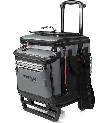 週末限定　TITAN ROLLING COOLER 折り畳み式 クーラーバッグ キャリーカート付 ドリンクホルダー付き Amazon | TITAN ROLLING COOLER 折り畳み式 クーラーバッグ キャリー