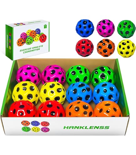 Bedwina Balles Super rebondissantes Jumbo - (Lot de 12) Balles de 5,9 cm pour Enfants, Disponibles dans Une Gamme de Couleurs Vives, idéales comme Cadeaux d'anniversaire ou Lots de Carnaval