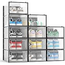 Amazon｜VIKELY 12つの靴箱 透明PPシューズケース 大容量シューズ