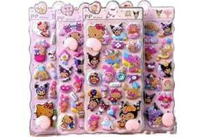 YAYAMIYA [4枚セット]3dシール 立体シール ぷくぷくぷっくり かわいい 立体 おしゃれ デコシール ごほうび 子供 貼り付け可能 贈り物 手帳 携帯 女の子 DIY用 手帳用 水筒・スマホケース・アルバム飾り用 貼り付け可能 (Sanrio-4枚セット)