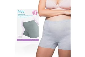 Frida Mom Disposable Postpartum Underwear (without pad) | Super Soft, Stretchy, Breathable, Wicking, Latex-free, Boyshort Cut | 8-count