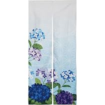 Amazon｜next.design のれん 暖簾 紫陽花 ロング丈 180cm 梅雨 夏 飾り