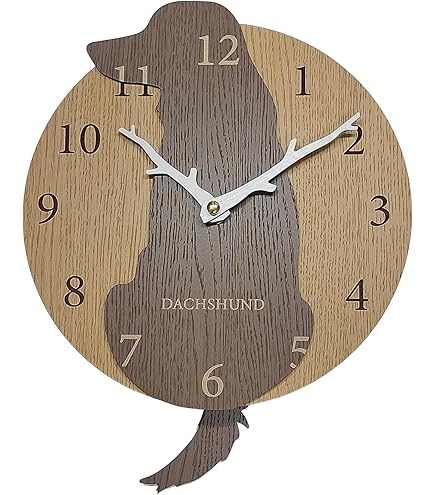 木とワンちゃん　はみ出しワンちゃん　壁掛け時計　2点セット Amazon.co.jp: はみだしワンちゃん 壁掛け時計 トイプードル茶色 犬