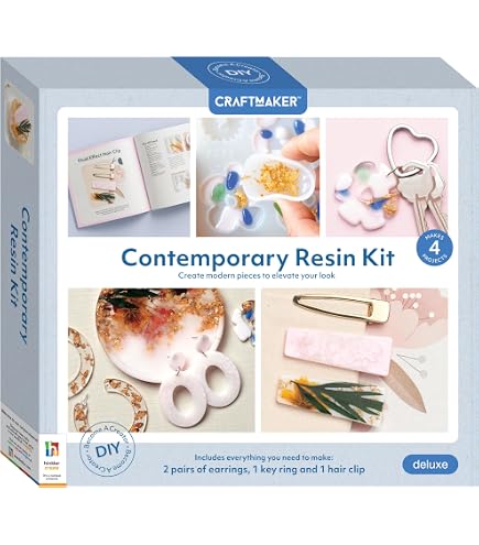 Thrilez 219-Piece Resin Jewelry Making Kit For Beginners With Molds, Epoxy, Dried Flowers & Tools