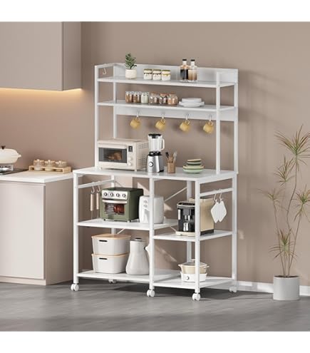 Amazon｜エムケー精工 レンジ台 スリム 4段 ハイタイプ ブラウン 幅38