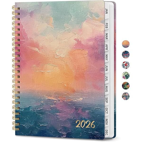 Forvencer 2025 Planner – Hardcover Weekly & Monthly Planner, Jan-Dec 2025, 6" X 8", Spiral Bound With Tabs, Inner Pocket, A5 Size, Black - View #8