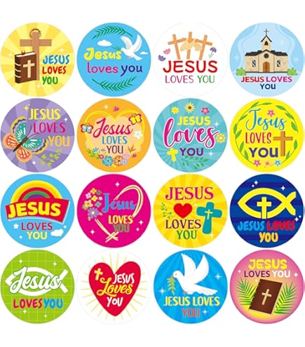 NewEights Religious Stickers For Kids - 80 Piece Bible Verse Decals For VBS & Sunday School