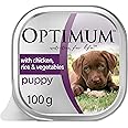 Optimum Puppy With Chicken Wet Dog Food 100G Tray 12 Pack
