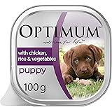 Optimum Puppy With Chicken Wet Dog Food 100G Tray 12 Pack