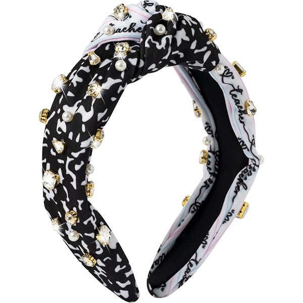 PANTIDE Teacher Jeweled Knotted Headband - Composition  display picture 3