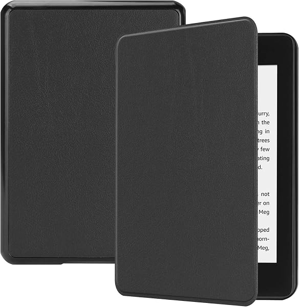 Kindle Paperwhite 2018 ケース 【Trocent】新しい Kindle Paperwhite 2018 第10世代 ケース 手帳型 落下防止 衝撃吸収 オートスリープ機能付き 軽量型 (ブラック) - 1