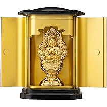 Amazon｜仏像 千手観音菩薩(純金メッキ) PC厨子入り 仏師：渡辺