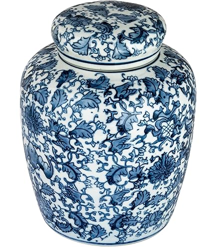 Amazon.co.jp: Hushee スモール 青と白の花瓶 シノワズリー 花瓶