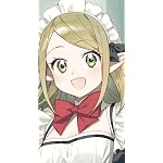 ひとりぼっちの異世界攻略 iPhoneSE/5s/5c/5 壁紙 視差効果 エルフメイドっ娘