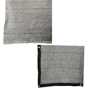 J Covers 遮光 ネット 日よけ ベランダ 庭 約2x4m ハトメ付き 遮光率 約70% 風通し良く軽量で取り付けやすい 選べる2色展開 ラッセル編み ハトメ 約50cm間隔 バルコニー 駐車場 家庭菜園 日差し 西日 UVカット 対策に 日本メーカー企画 (グレーシルバー)