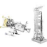 Fascinations メタルアース 3Dメタルモデルキット 2個セット - アポロCSM LMとアポロサターン V ガントリー付き
