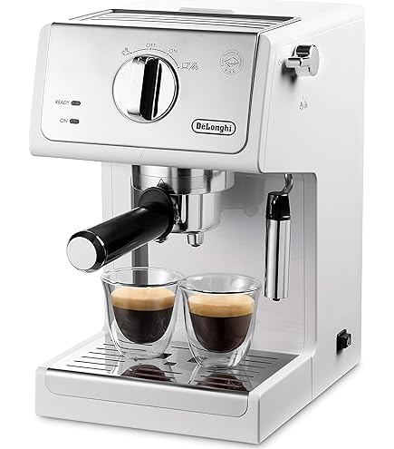 お値下げ中☆】デロンギ エスプレッソカプチーノメーカー EC221 ホワイト デロンギ　エスプレッソ&カプチーノマシン EC221W ホワイト