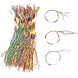 Supkeyer 50Pcs 5 Wholesale Jewelry Lot Braid Strands Friendship Cords Handmade Bracelets