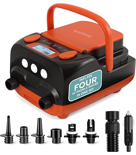 Amazon.co.jp: 充電式 Sup エアポンプ 電動ポータブル 16PSI 12V
