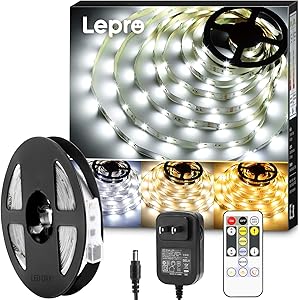 Lepro テープライト ledテープ 5m 電球色・昼白色・昼光色 明るさ調整 間接照明 リモコン付き イルミネーショ…