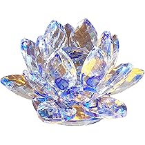 Amazon.co.jp: [KKD] クリスタル ガラス 置物 カラフル 蓮の花