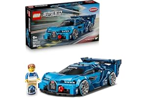 LEGO Speed Champions Bugatti Vision Gran Turismo Hyper Sports Car Model Kit 77253 Race Car with Driver Minifigure, Building Set for Kids Aged 9+, Gift for Gamer Boys and Girls (284 Pieces)