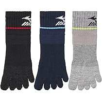 Amazon | [ミズノ] 靴下 3足組 メンズ 5本指 くるぶし丈 W