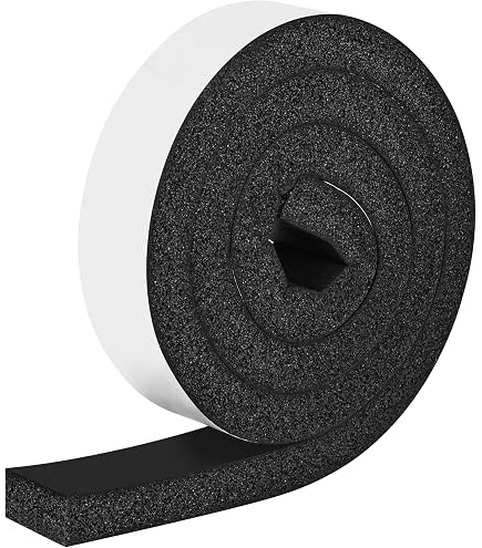 High Density Neoprene Foam Tape – 1″ X 1/8″ X 16.7 Ft, Single-Sided Adhesive, Waterproof Sealing Strip For Doors, Windows, And HVAC, CR Foam