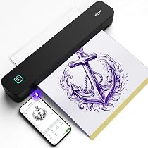 LIUMATE Tattoo Printer Wireless Tattoo Stencil Printer Bluetooth The