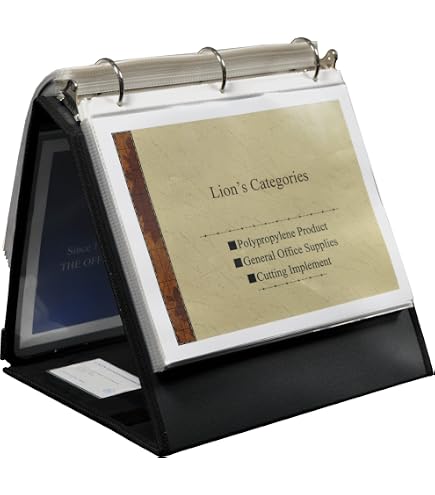 Cardinal Easel ShowFile Presentation Book 20 Pockets Holds 40 Letter-Size Sheets Horizontal Display Customizable Cover Black (52132) on Cardinal Easel ShowFile Presentation Book 20 Pockets Holds 40 Letter-Size Sheets Horizontal Display Customizable Cover Black (52132) on