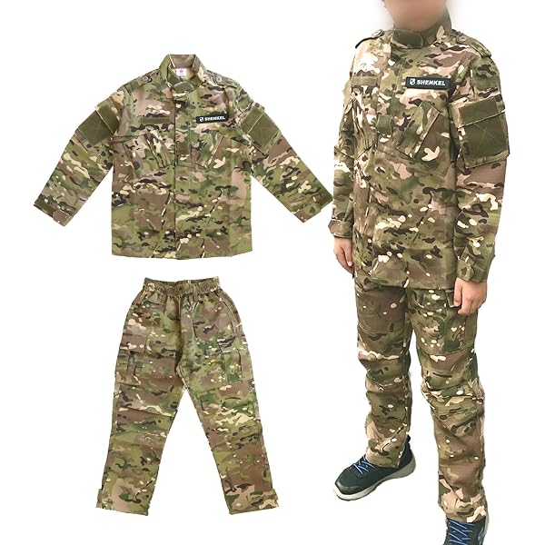 Amazon.co.jp: [アルファレーベル] SHENKEL キッズ 迷彩服 上下セット