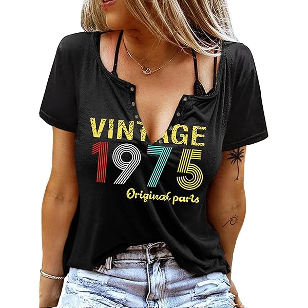 Vintage 1971 T-Shirt - Women's 50th Birthday Gift Retro Blouse With Original Print