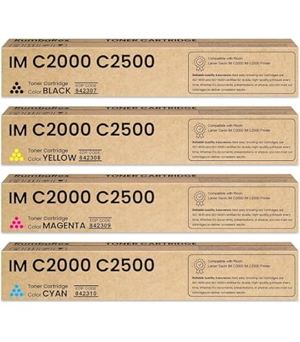 Amazon.co.jp: 純正 トナーキット IM C2000 4色セット (ブラック