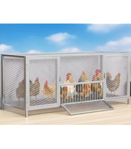 Amazon | 鶏用ケージ ペットケージ 大型 4～6羽用 飼育小屋 産卵室付き
