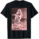 モンキーライディング三輪車Tシャツアート-ヴィンテージチンパンジーファニーモンキー Tシャツ
