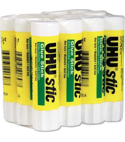 Snopake PVP Glue Sticks - Pack Of 20, 15g Each, Washable & Non-Toxic For Kids Crafts