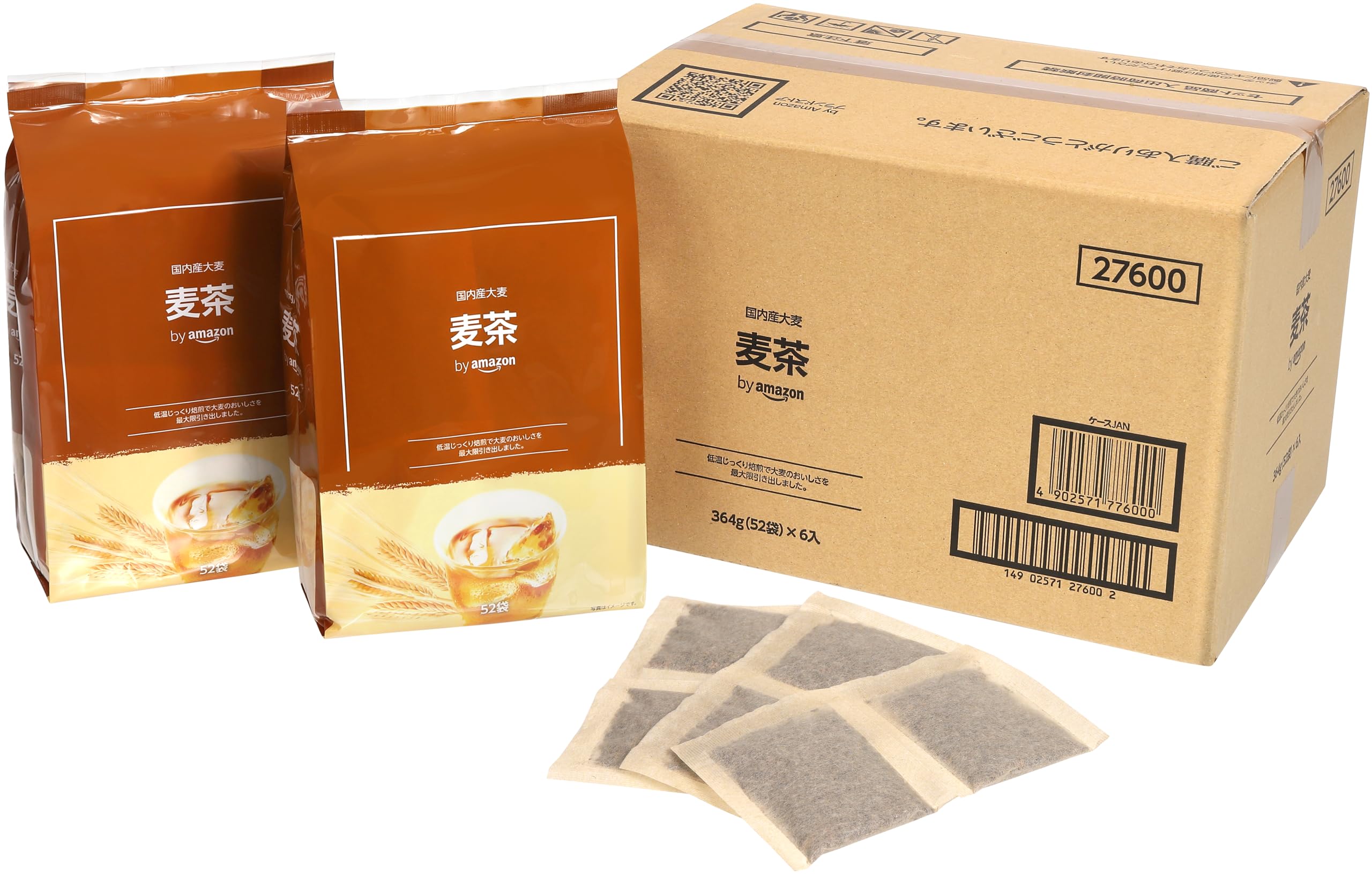 【プライムデー】【1,007円（定期便957円）】 by Amazon 麦茶パック ノンカフェイン 52袋×6袋