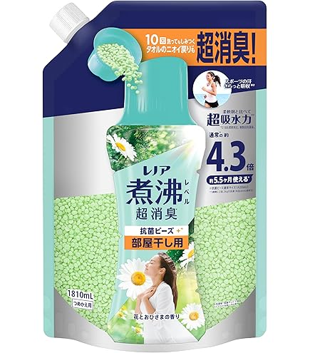 Amazon | レノア 本格消臭 デオドラントビーズ グリーンミスト