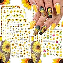 Amazon | LANODO 6枚 ネイルシール 綺麗 3D 春夏 花草 複数のスタイル
