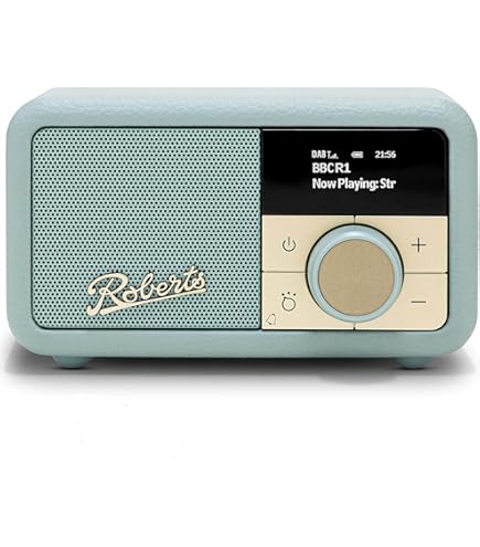 Pure Classic Mini tragbares Digitalradio mit DAB & UKW, Bluetooth 5.3, 15h Akku, 5W Lautsprecher, 2.4'' Farbdisplay und USB‑C – kompakter Lautsprecher für Zuhause & unterwegs Baumwoll Weiß/Eiche