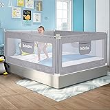 ベッドフェンス ベッドガード 幅200cm 無添加素材 お布団ズレ 蹴り出し お子様のベッドからの 転落防止 組み立ても簡単 幼児用 収納便利 1枚セット 日本語説明書付き (2.0m)