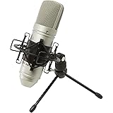 TASCAM(タスカム) TM-80 コンデンサーマイク 単一指向性/48Vファントム電源/18mmの大型ダイヤフラム/XLRマイクケーブル・サスペンション・卓上スタンド付属/ボーカル 楽器 配信
