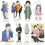 HEIQI 山田くんとLv999の恋をする 木之下茜 山田秋斗 アクリルスタンド 8個セット 台座あり デスク装飾 置物 札を立てる かざり 贈り物 コレクション 人気 アニメ 周辺 グッズ