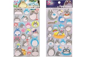 KRGNPLE ぷくぷくシール ステッカー ご褒美シール キャラクター 夜光効果 3D 立体 2 枚 子供用 手帳デコレーション ダイアリー・バッグ・グッズデコ 可愛いおもちゃ プレゼント 人気（1 号 + 2 号）