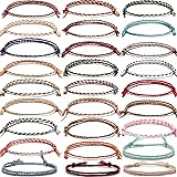 WAINIS Woven Wrap Friendship Bracelets for Women Men Colorful Handmade Braided String Bracelets Adjustable Multicolor Wrist C